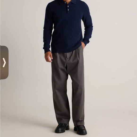 Quince Mongolian Cashmere Polo Sweater - Picture 2 of 4